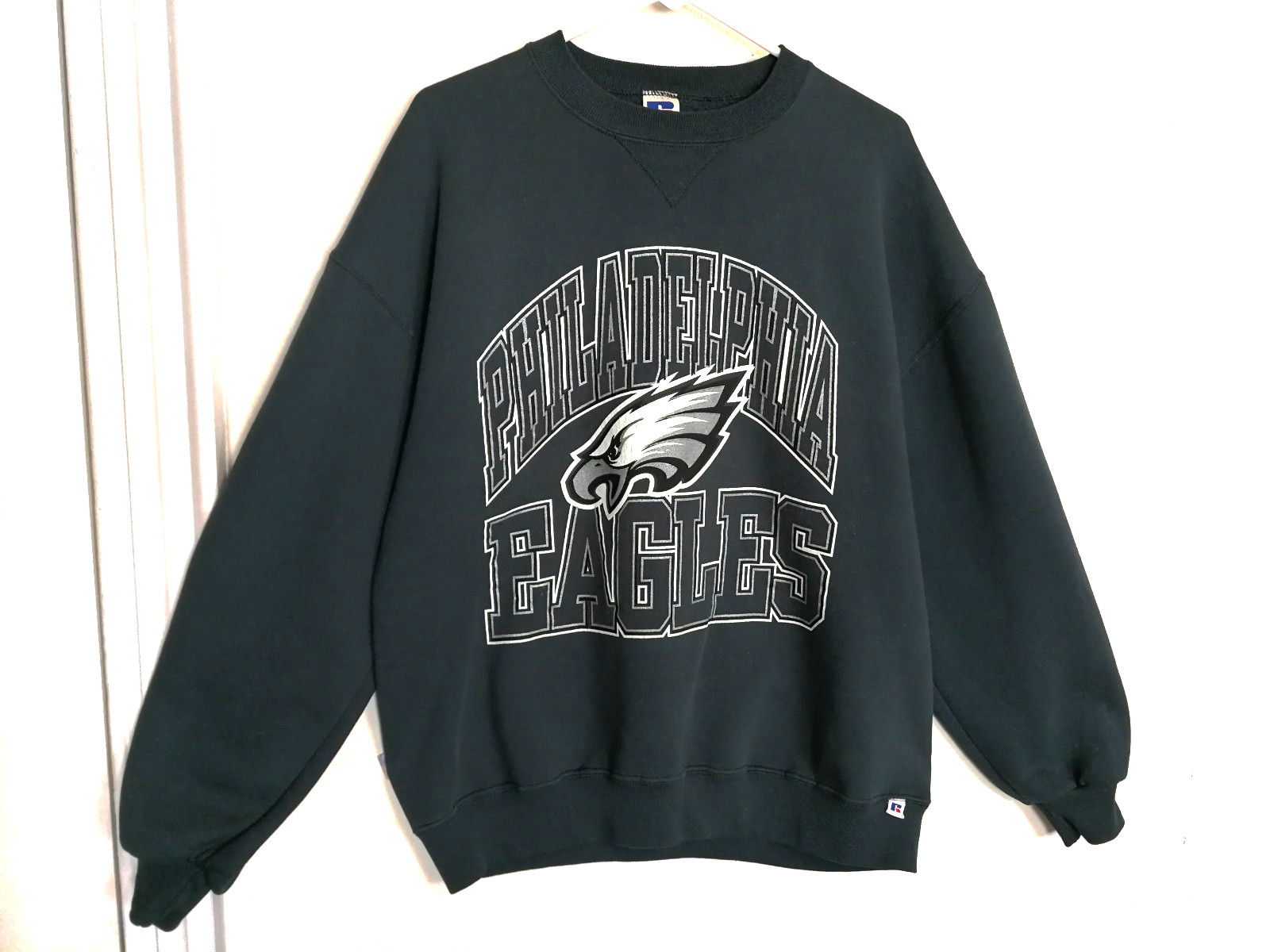 VTG Philadelphia Eagles Mens Sweatshirt XL Russell Athletic Long Sleeve Made USA