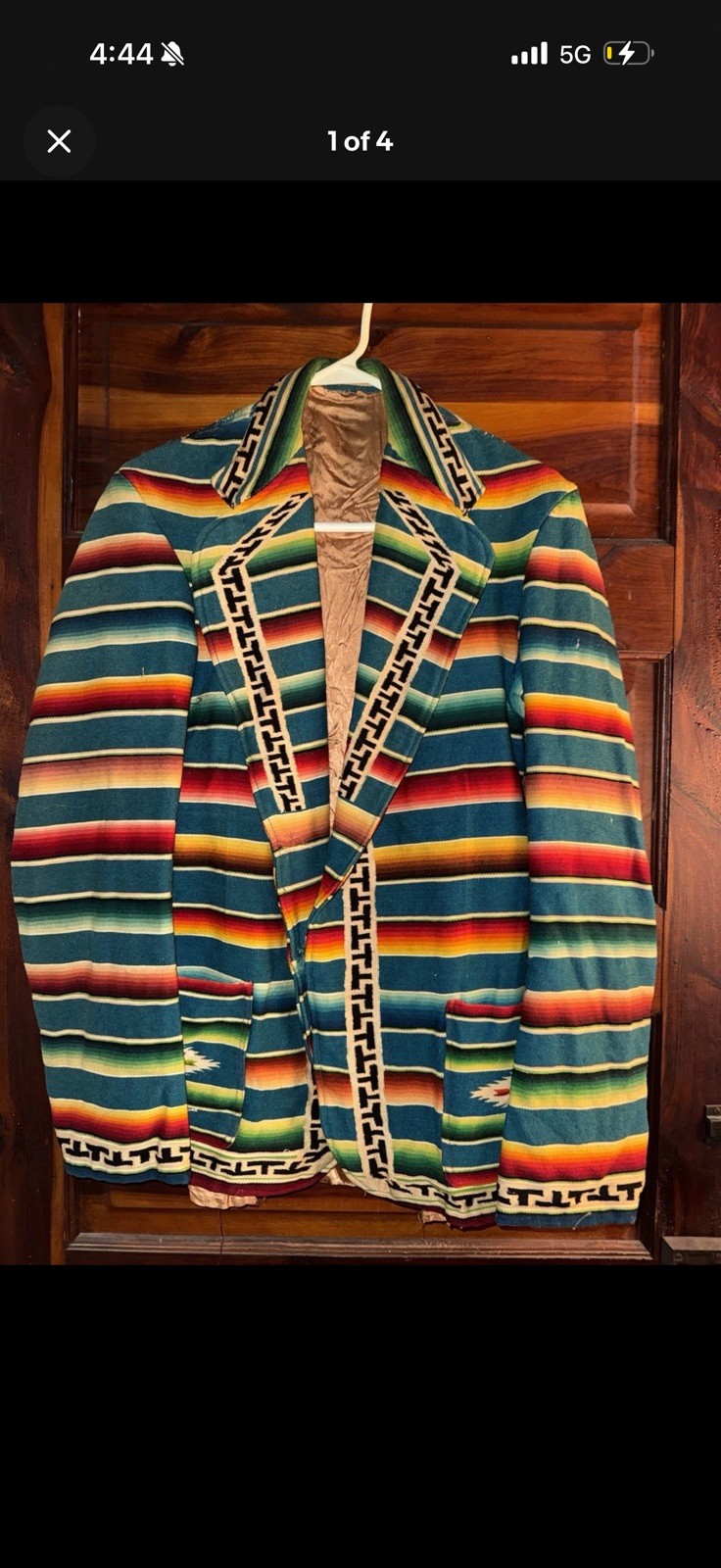 Women’s Vintage Serape Wool Serape Blanket Jacket