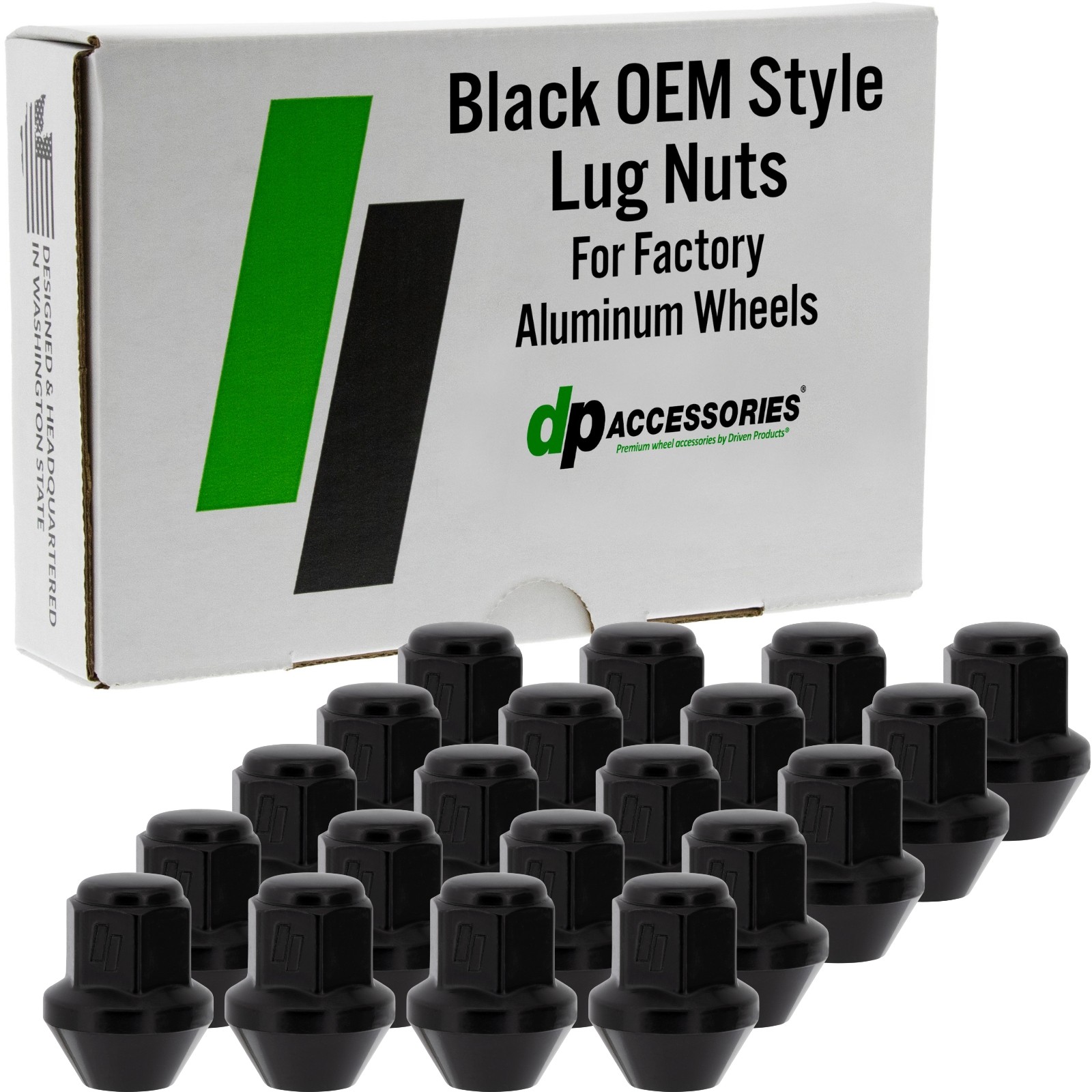 Black Lug Nuts | 2019-2026 Land Rover Range Rover Evoque | Factory Wheels