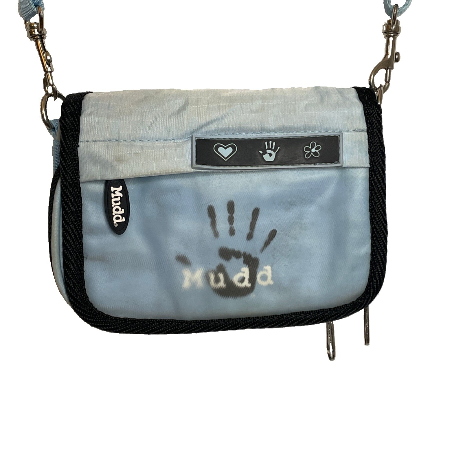 Mudd Vintage Y2K Crossbody Mini Messenger Bag Baby Blue Adjustable Strap Mudd Vintage Y2K Crossbody Mini Messenger Bag Baby Blue Adjustable Strap