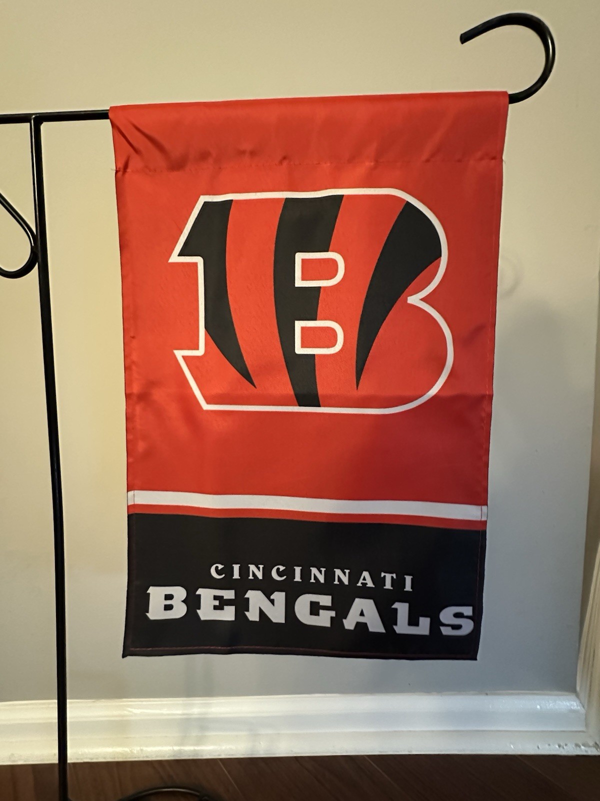 Cincinnati Bengals Garden Flag Double Sided Bengals Premium Yard Flag 12x18