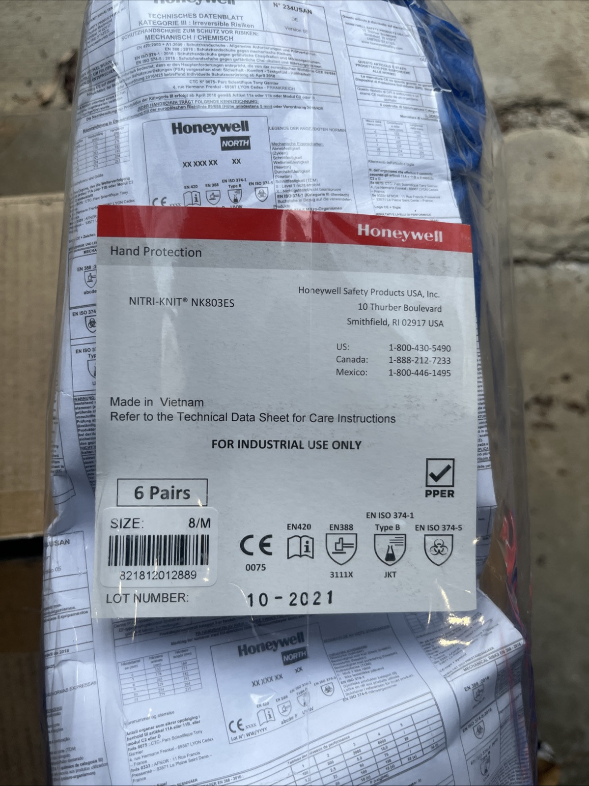 Honeywell Nk803ES SIZE: 8/M