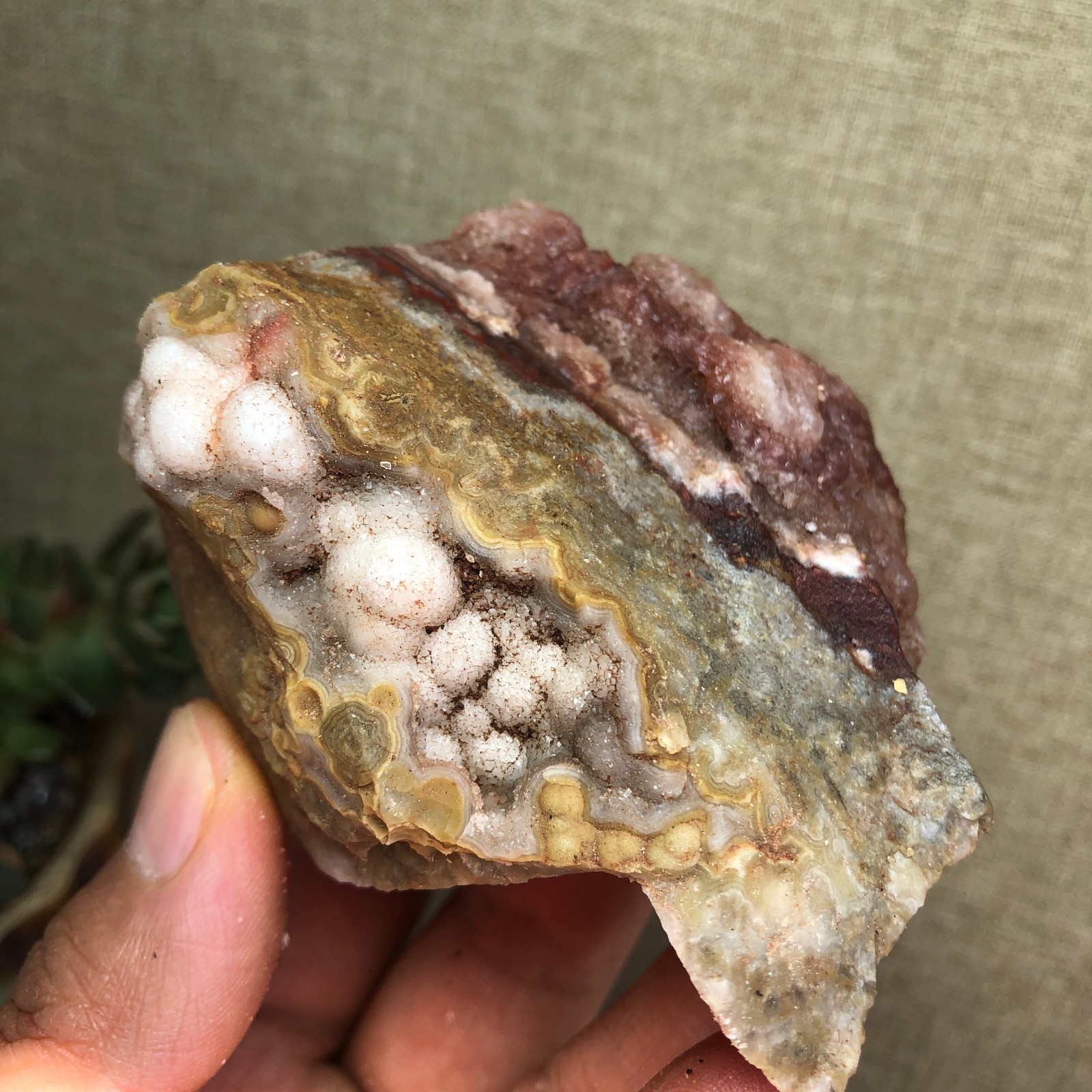 Natural crazy Mexican agate Crystal gemstone rough original Specimen 221g A6076