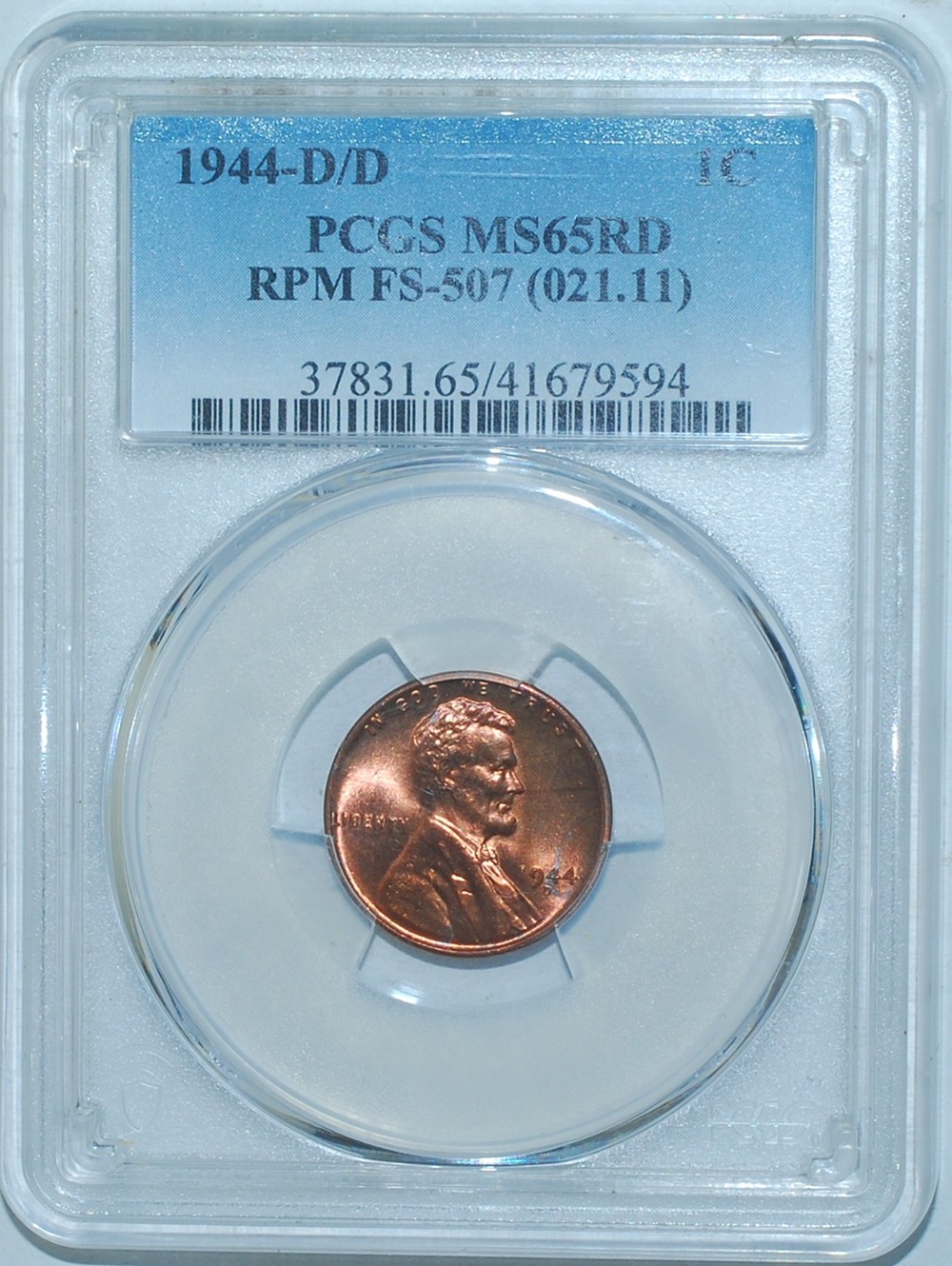 1944 D/D PCGS MS65RD Red FS-507 RPM Lincoln Cent 1944 D/D PCGS MS65RD Red FS-507 RPM Lincoln Cent