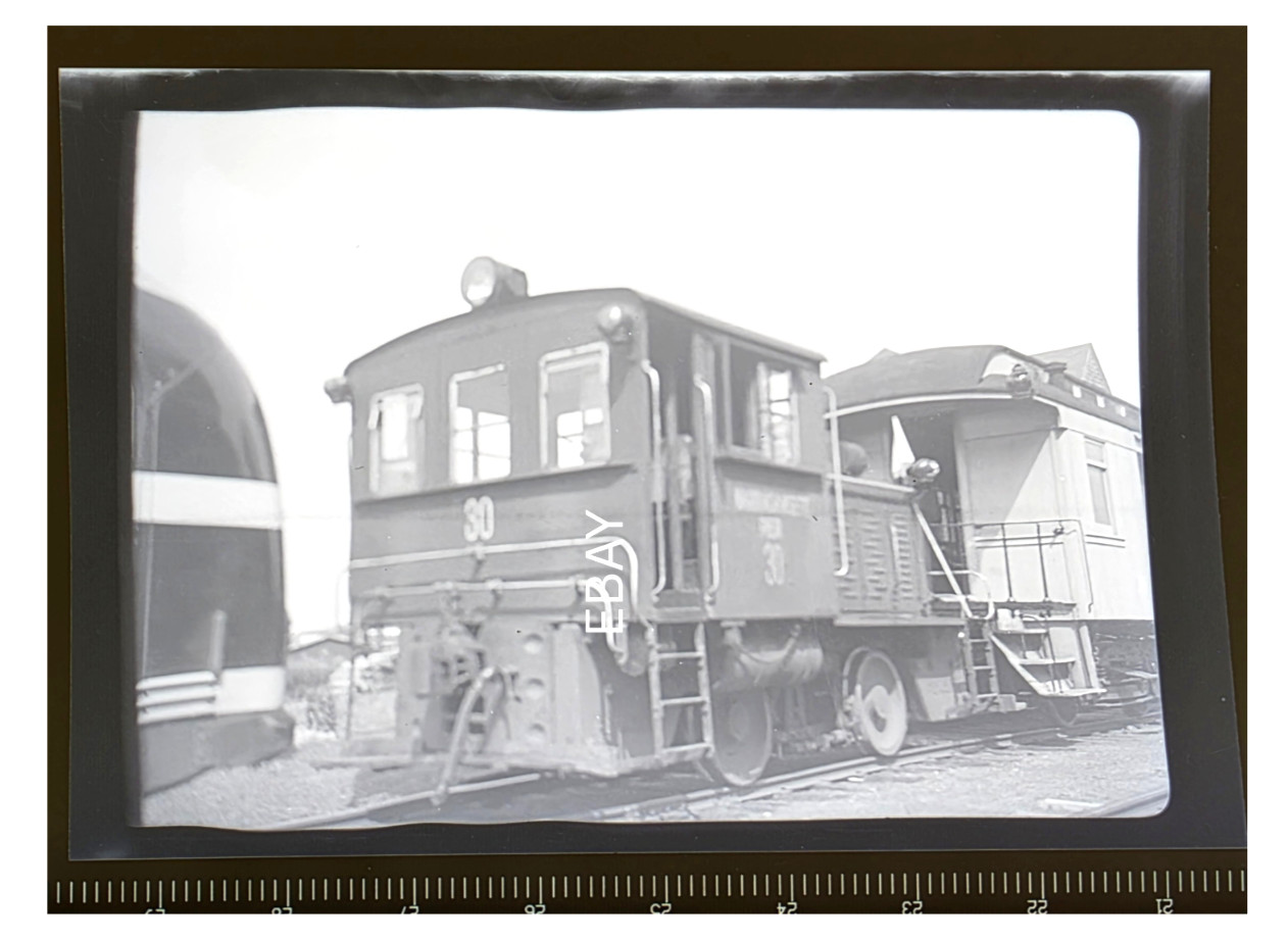 1940s Narragansett Pier RR #30 Single Truck Switcher Peacedale RI Photo Negative 1940s Narragansett Pier RR #30 Single Truck Switcher Peacedale RI Photo Negative