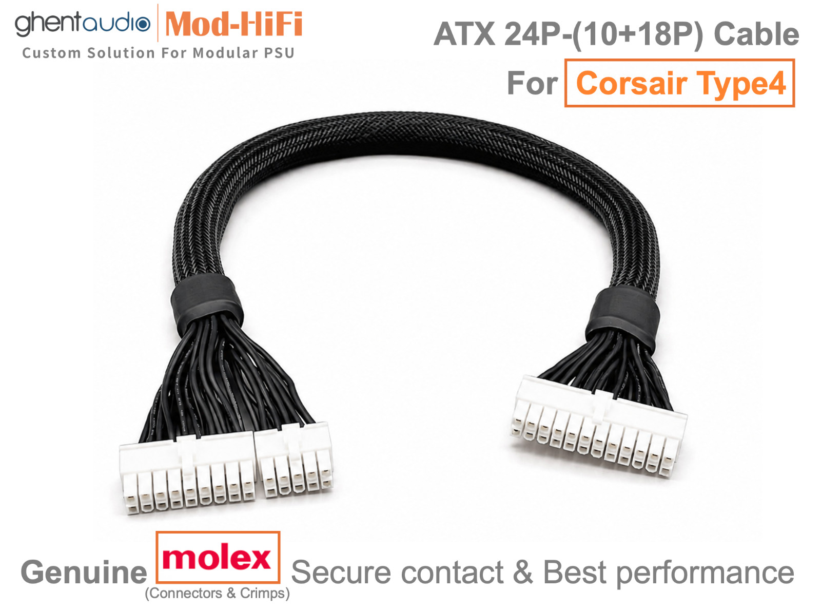 ⚡️ATX 24-Pin Cable for Corsair HXi Series New (HX1200i HX1500i)-📏60cm / 24 inch