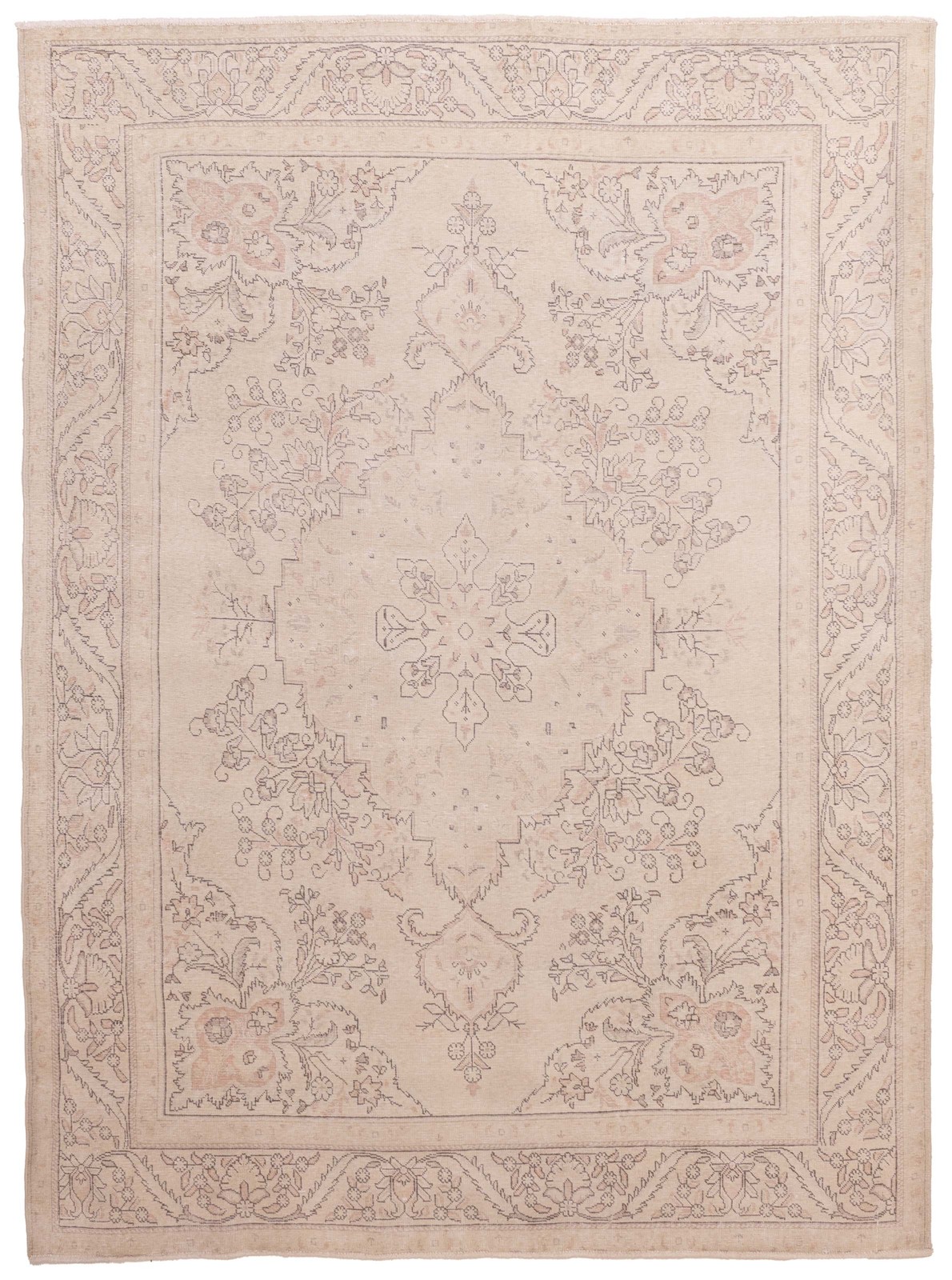 Vintage Traditional Hand-Knotted Area Rug 8\'2\