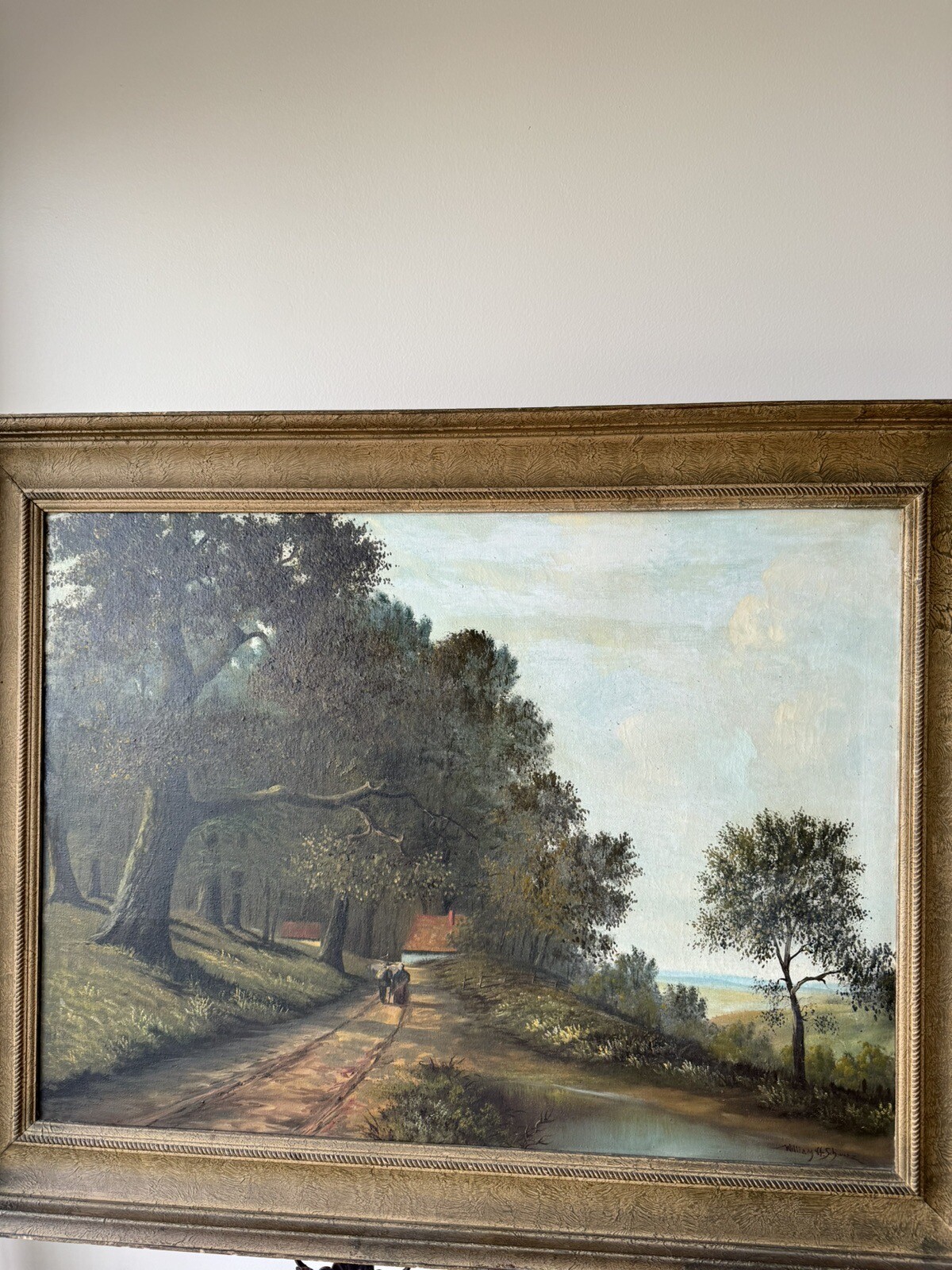 William H. Schwarz: Original Oil on Canvas, ca. 1961 36” X 45” William H. Schwarz: Original Oil on Canvas, ca. 1961 36” X 45”