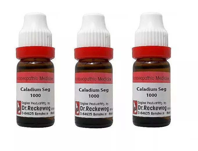 3 x Dr. Reckeweg Germany Caladium Seguinum Dilution 1000 CH (1M) (11ml Each)