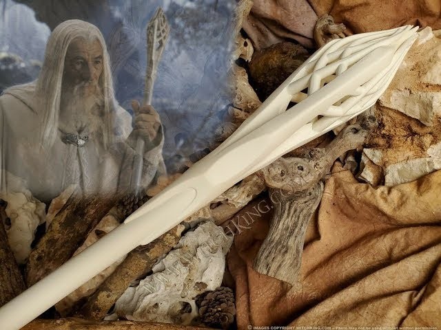 Gandalf White Staff LOTR Elegant Wizard Display & Cosplay Props LOTR Glamdring