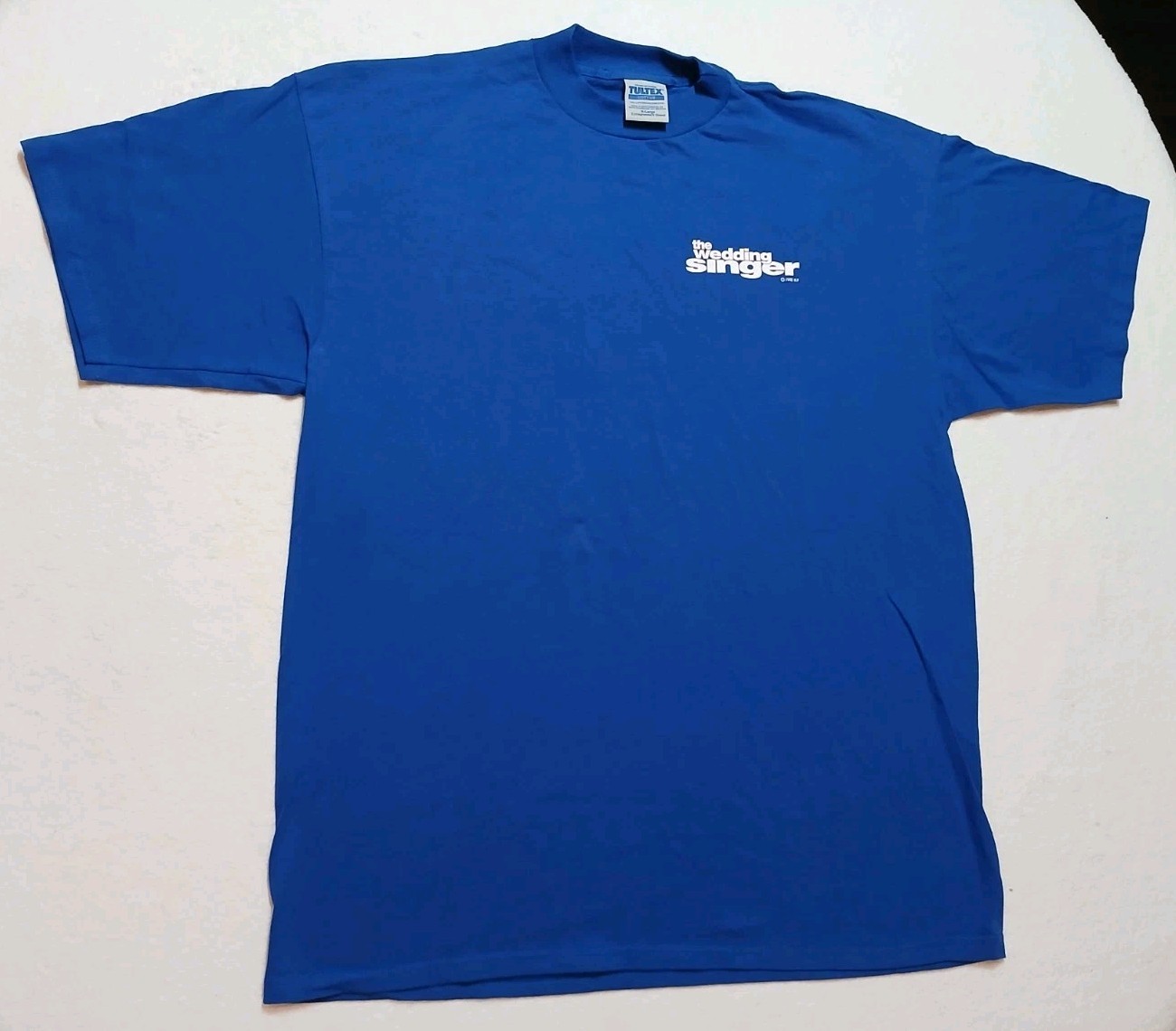 Vintage 1998 The Wedding Singer Movie Promo T Shirt XL Blue Tultex Adam Sandler Vintage 1998 The Wedding Singer Movie Promo T Shirt XL Blue Tultex Adam Sandler