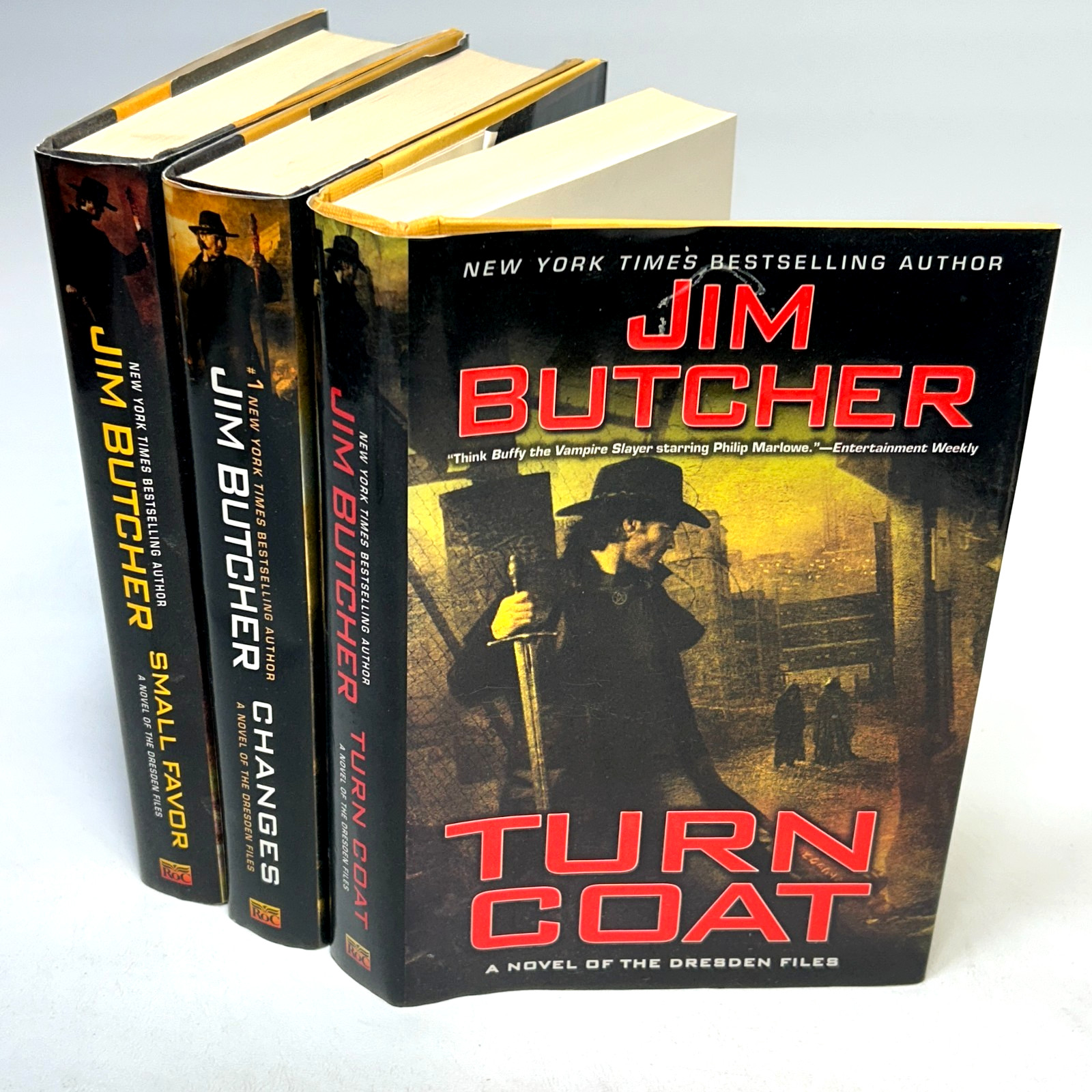 Jim Butcher Dresden Files Lot of 3 1st Printings Small Favor Turn Coat Changes