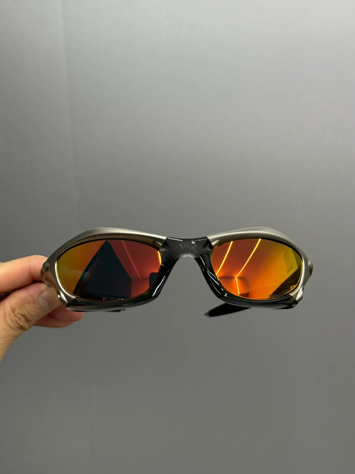 Vintage Y2K Oakley Splice Polarized Sunglasses* Red Lenses Mixed Material Frame