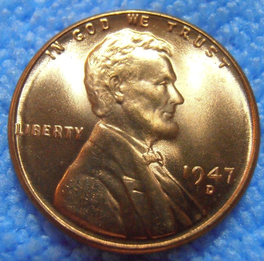 1947 D Lincoln Cent - BU Wheat Penny 1947 D Lincoln Cent - BU Wheat Penny