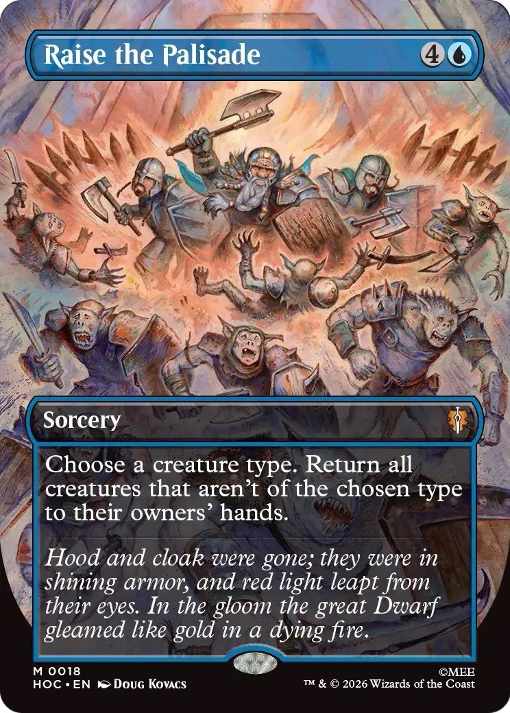 Raise the Palisade (The Hobbit: Eternal-Legal) - Borderless - NM Pack Fresh MTG Raise the Palisade (The Hobbit: Eternal-Legal) - Borderless - NM Pack Fresh MTG
