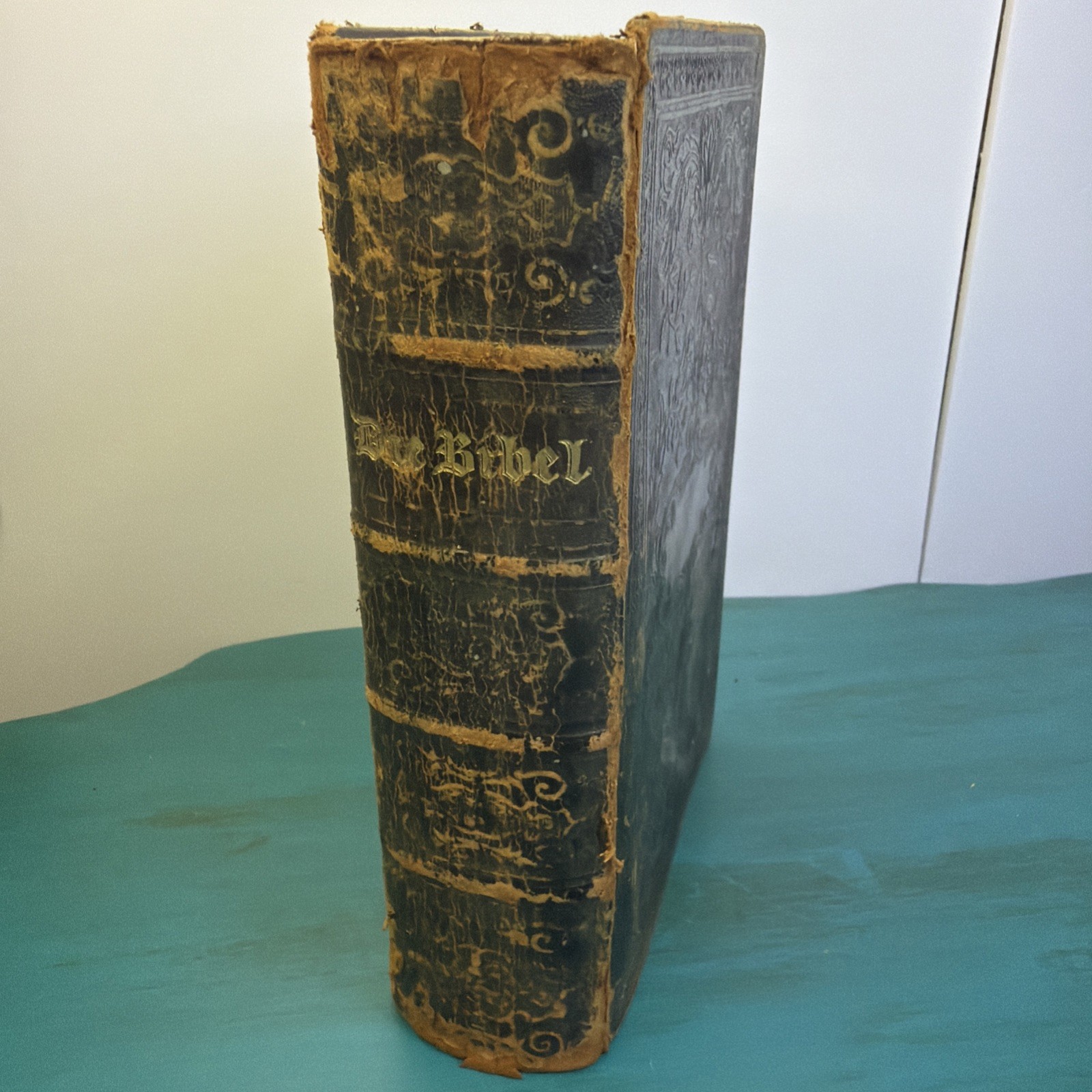 1854 German Bible Old & New Testaments Holy Bible Antique Leather 1854 German Bible Old & New Testaments Holy Bible Antique Leather
