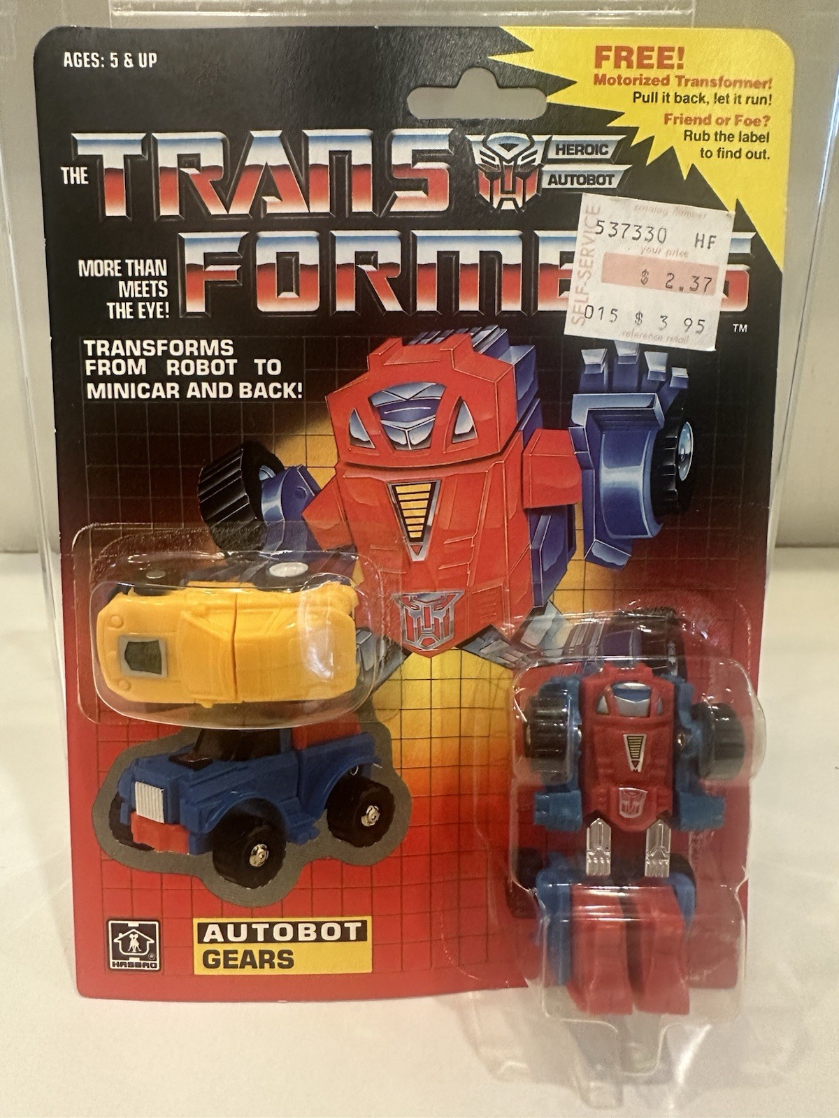 Vintage 1984 G1 Hasbro Transformers Minibots Gears With Yellow Minispy Sealed Vintage 1984 G1 Hasbro Transformers Minibots Gears With Yellow Minispy Sealed