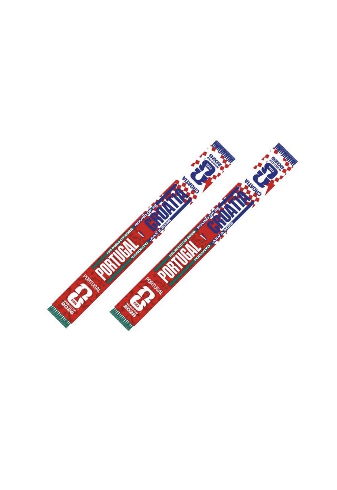 FIFA WorldCup 2026 Match Scarf Portugal Vs Croatia Cristiano Ronaldo Luka Modric