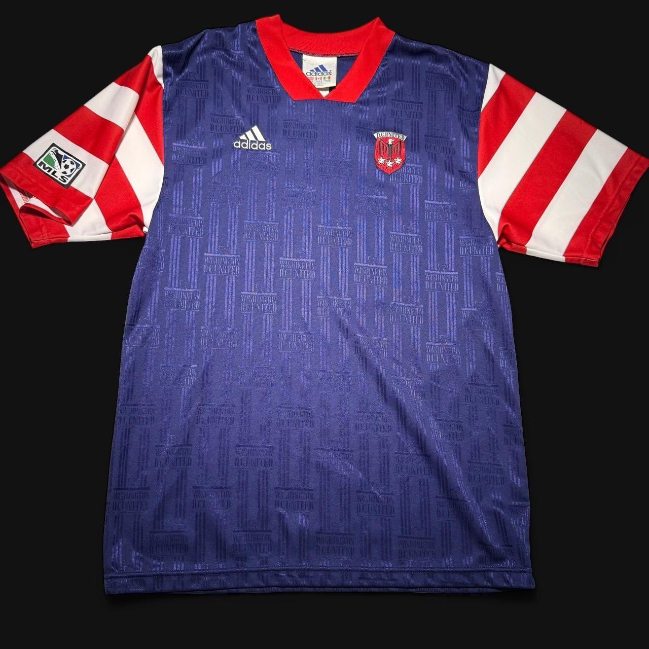 Vintage 1996-95 Adidas MLS DC United Inaugural Season Soccer Kit Jersey Shirt L