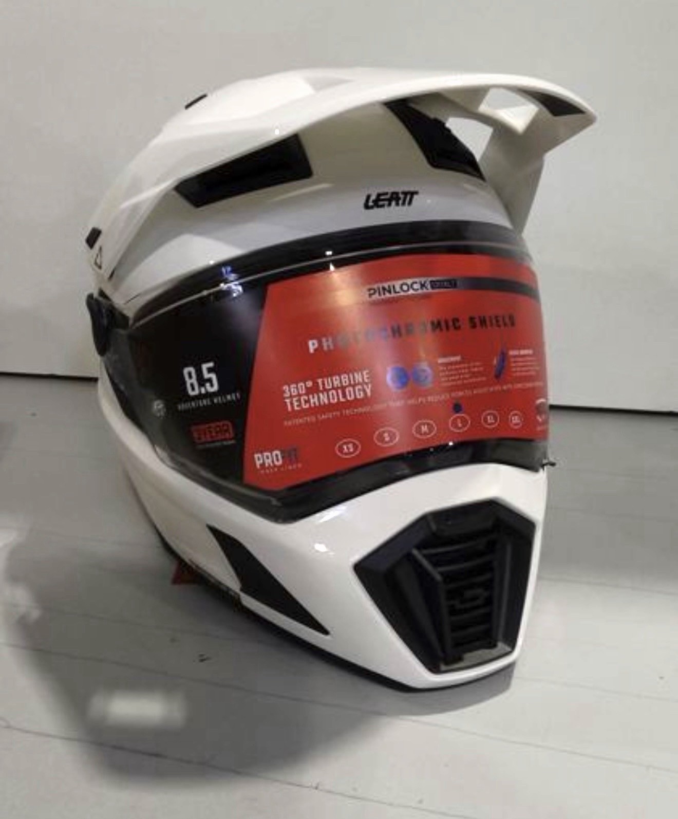Leatt ADV Composite Helmet Kit W/ 4.5 Goggles | 8.5, Large Size | White