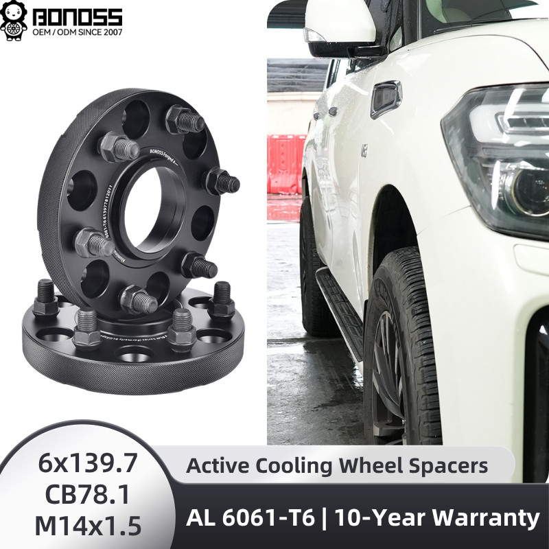 4X BONOSS 25mm Wheel Spacers 6x139.7 CB78.1 for Nissan Armada Patrol Y62