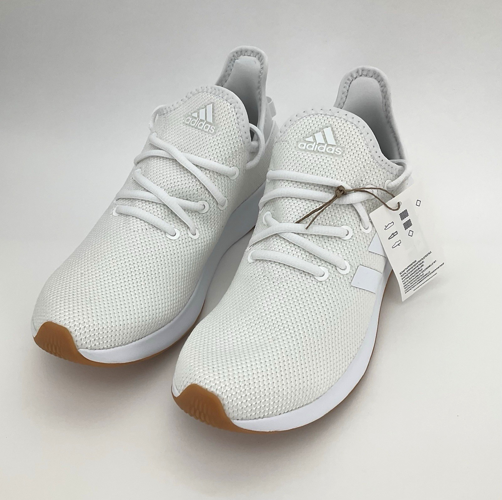 Women's Size Adidas Cloudfoam Pure SPW White Gum Shoes II0043 Women's Size Adidas Cloudfoam Pure SPW White Gum Shoes II0043