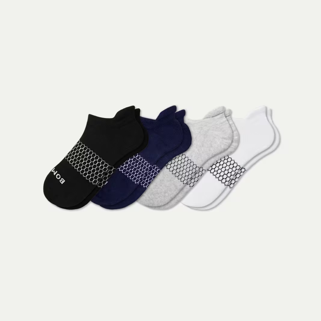 Brand New Men's Solids Ankle Sock 4-Pack = all colors