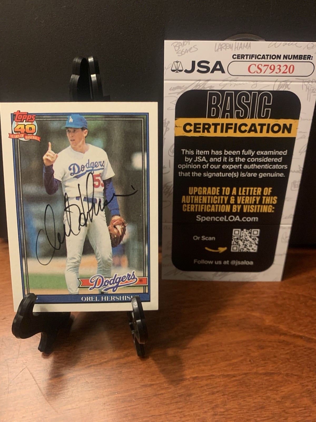Orel Hershiser 1991 Topps #690 Autographed Signed Card LA Dodgers JSA CERTIFIED Orel Hershiser 1991 Topps #690 Autographed Signed Card LA Dodgers JSA CERTIFIED
