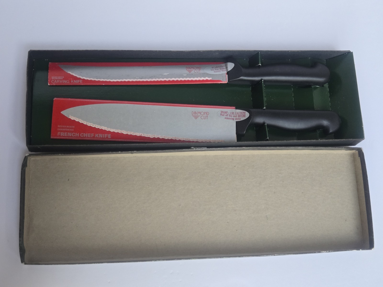 Vintage Maxam Diamond Cut 2 Piece Knife Set French Chef Carving Japan New Box Vintage Maxam Diamond Cut 2 Piece Knife Set French Chef Carving Japan New Box