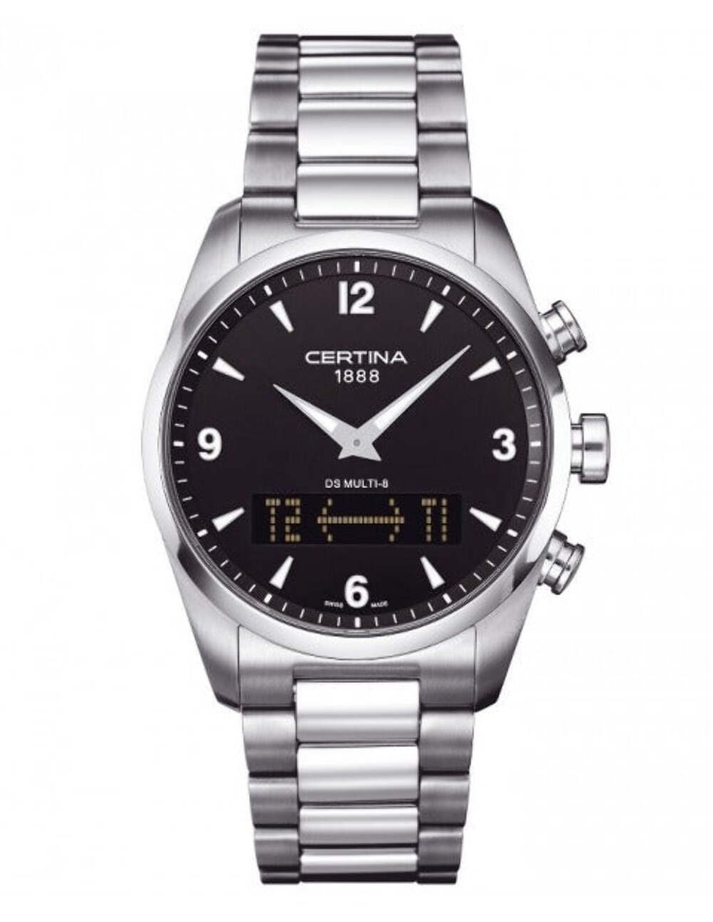 DS Multi-8 Multi-Function Black Dial / Stainless Steel Bracelet Black Dial Wrist