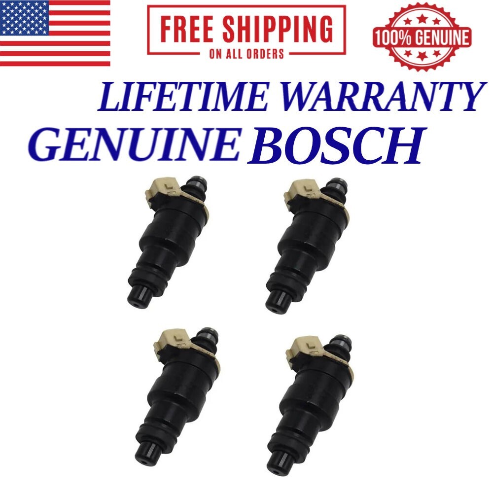 OEM BOSCH 4X Fuel Injectors Fits 1989-1992 Nissan Stanza 240SX 2.4L L4 A46-00
