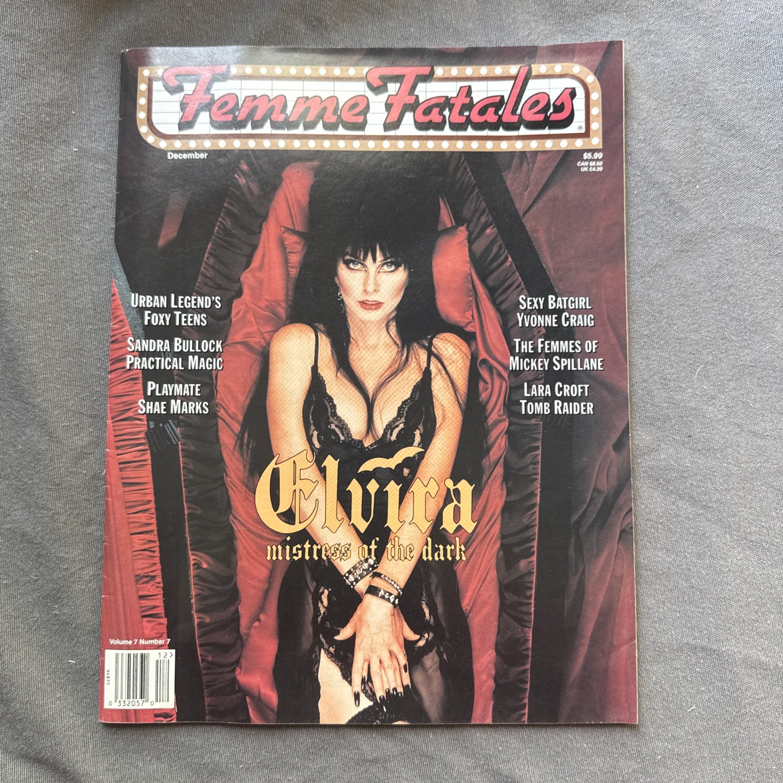 Femme Fatales Vol. 7 No. 7 ELVIRA Mistress Of The Dark Shelly Duvall Dec 1998 Femme Fatales Vol. 7 No. 7 ELVIRA Mistress Of The Dark Shelly Duvall Dec 1998