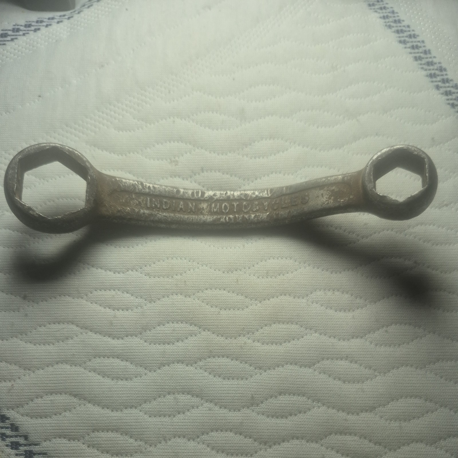 Vintage INDIAN MOTOCYCLE Steel Double-ended Box Wrench Vintage INDIAN MOTOCYCLE Steel Double-ended Box Wrench