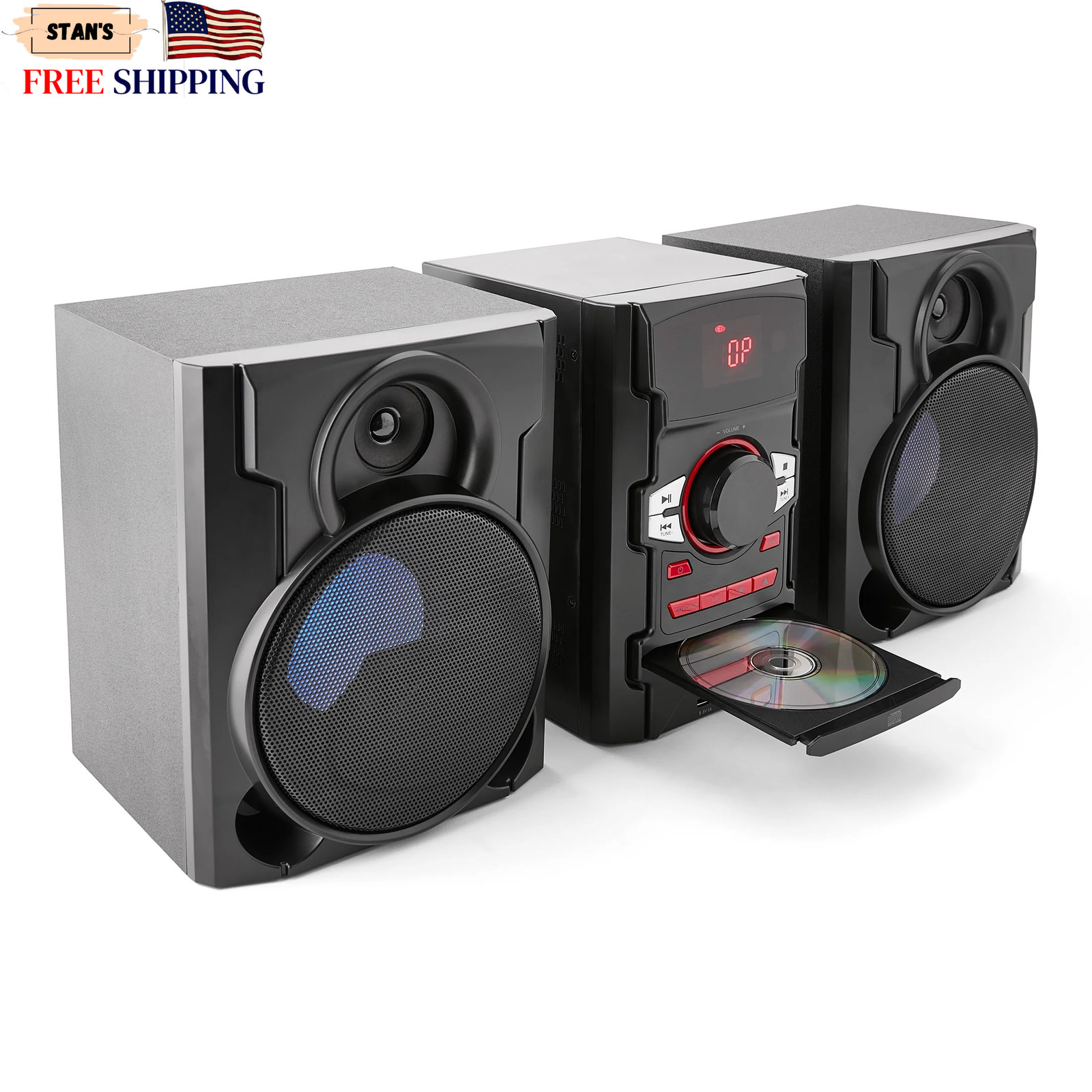 CD Stereo System 100W with Bluetooth and USB Charging  ONLY US...