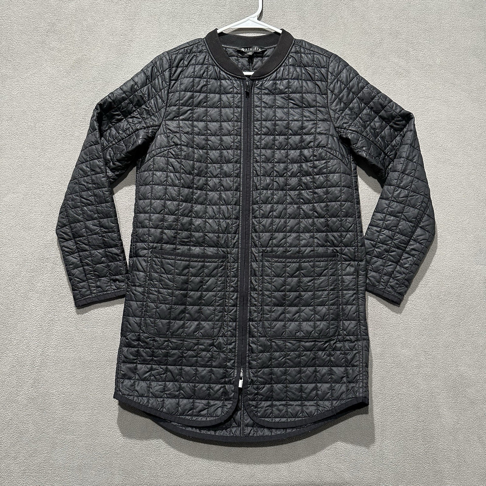 Athleta Grandview Primaloft Shell Jacket Womens XS Black Nylon Wind Resistant