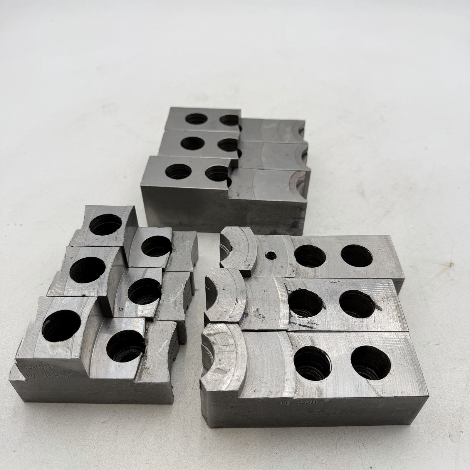 Lot of 3 Huron 10 JSH Lathe Chuck Jaws - Sets of 3 - READ