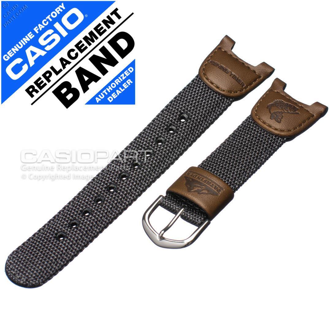 Genuine Casio Watch Band Strap Nylon/Leather for Pathfinder PAS-400 PAS-400B-5V