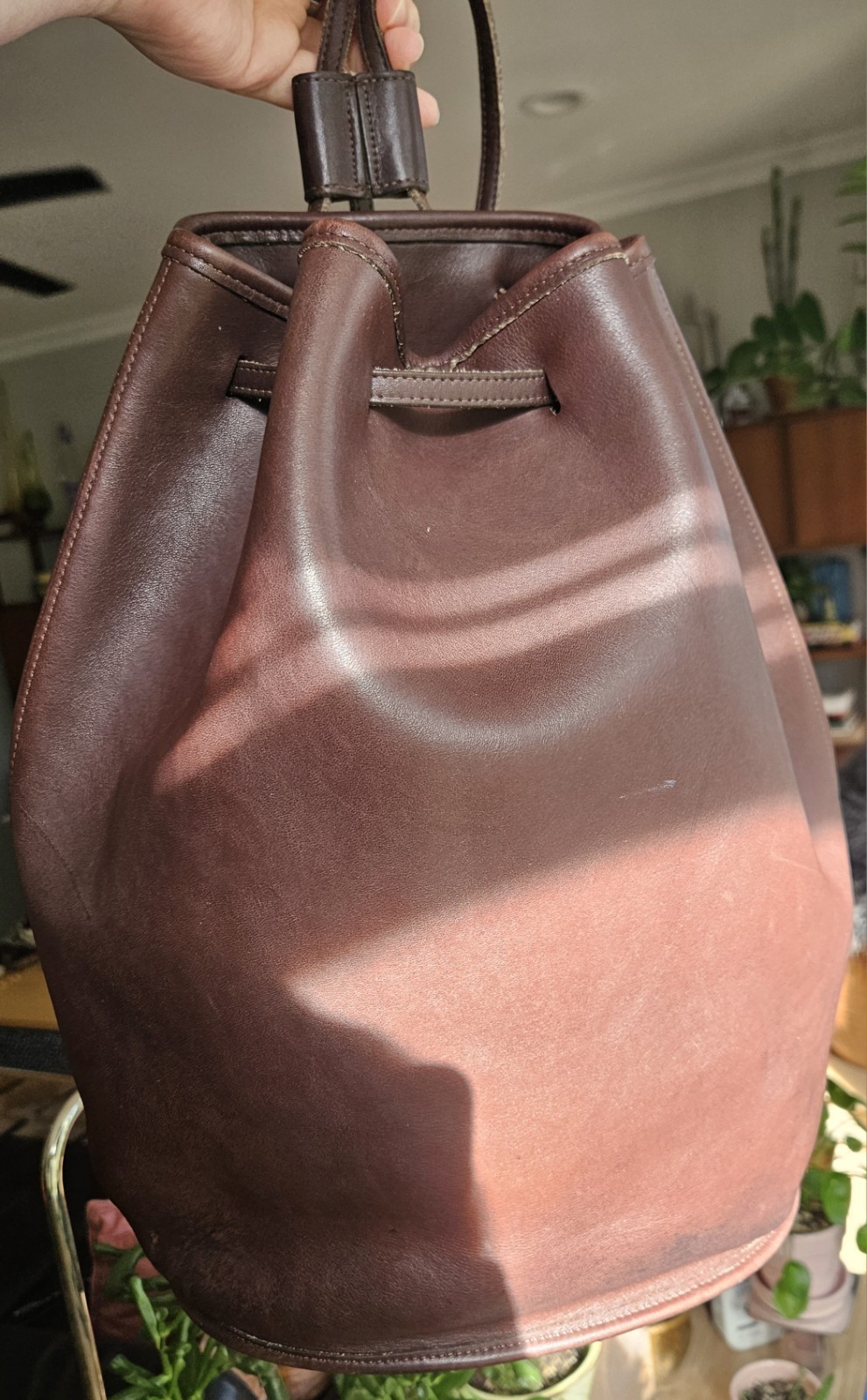 Vintage Coach Sling Bag Mahogany Brown Style No. 9929