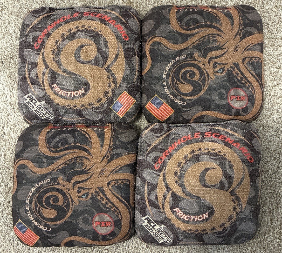 Cornhole Scenario Friction ACL 2021 Full Size Cornhole Bags PIR USA Octopus