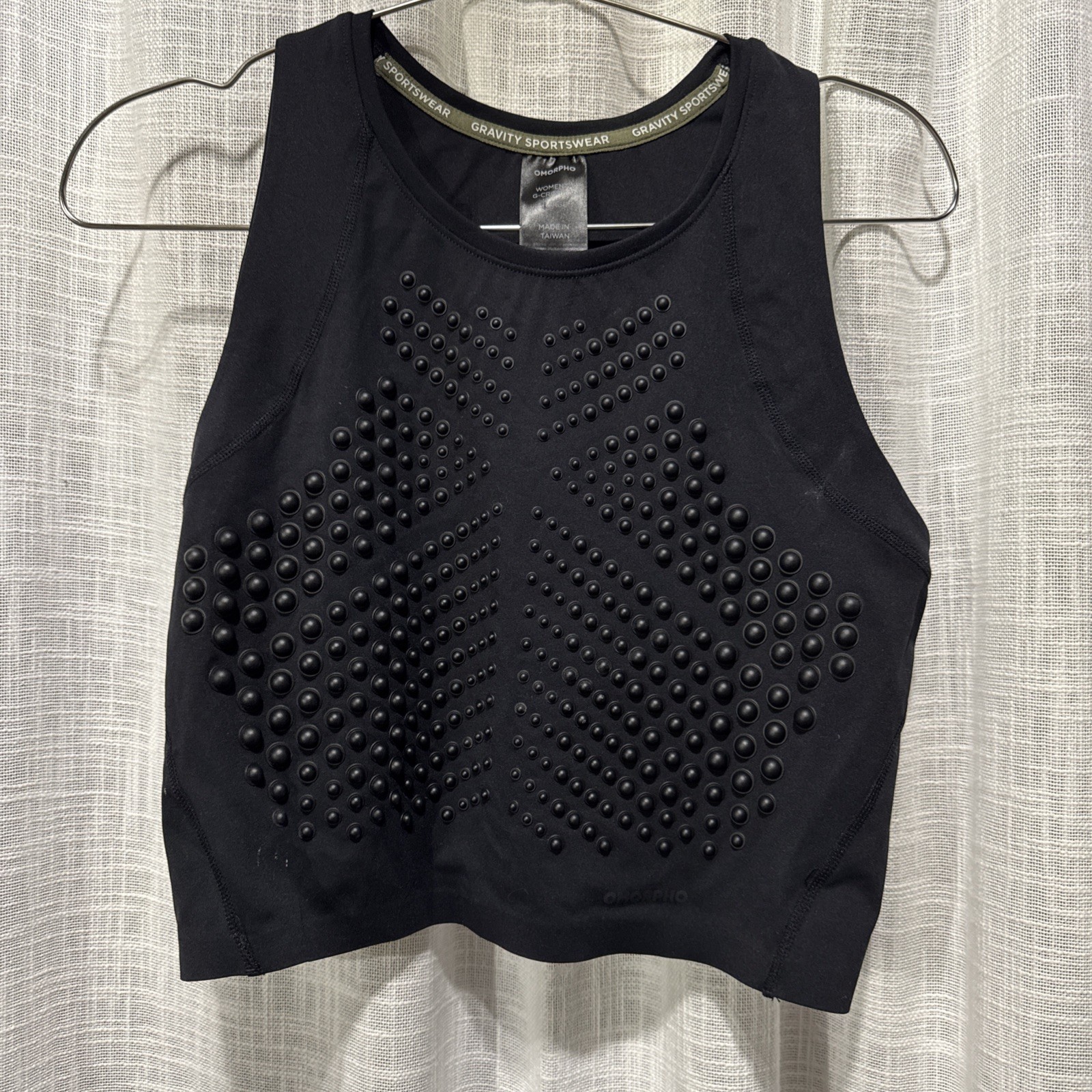 OMORPHO Women\'s G-crop Weighted Performance Running Top Black Size L OMORPHO Women\'s G-crop Weighted Performance Running Top Black Size L