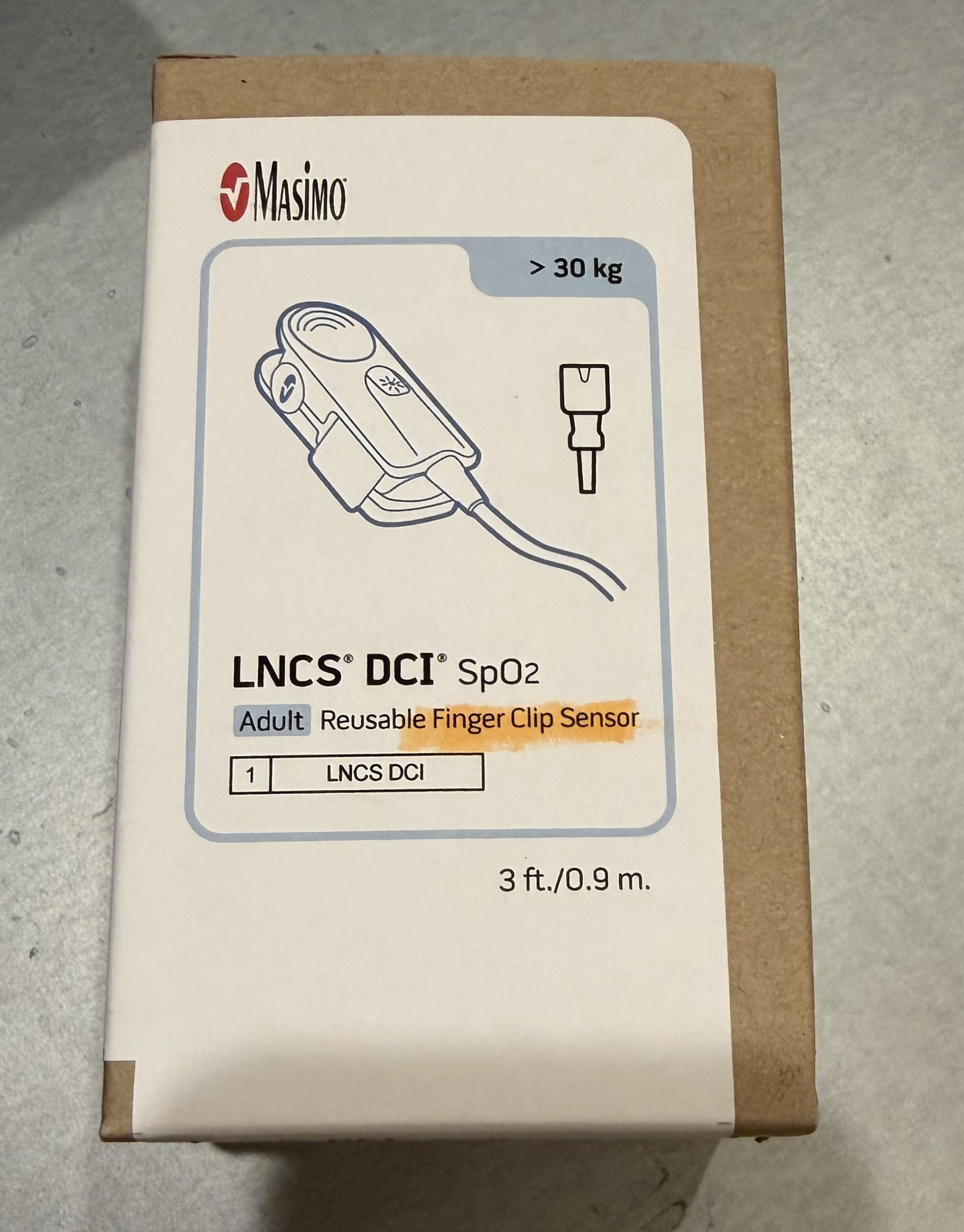 Masimo 1863 LNCS DCI Adult SpO2 Reusable Finger Sensor Masimo 1863 LNCS DCI Adult SpO2 Reusable Finger Sensor