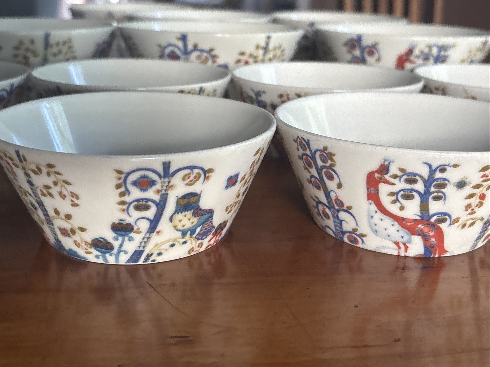 Iittala Taika Bowls Set - USED but EUC - 6 large & 8 small, 14 total - owl birds