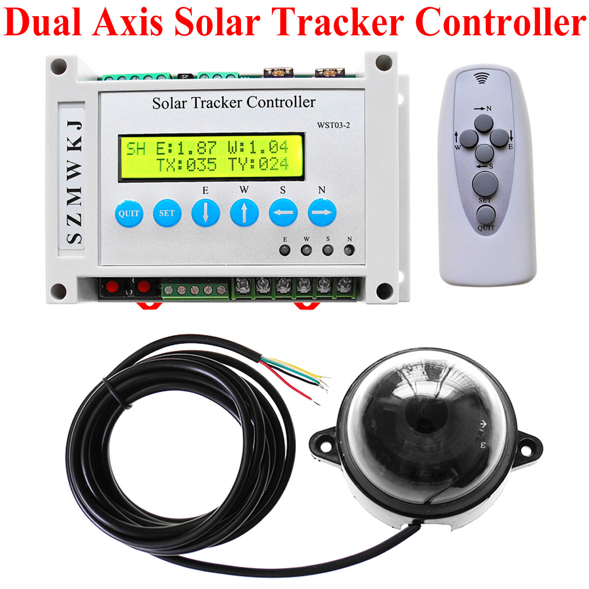 LCD 6000N Solar Panel Tracking Solar Tracker Controller 12V Linear Actuator Kits