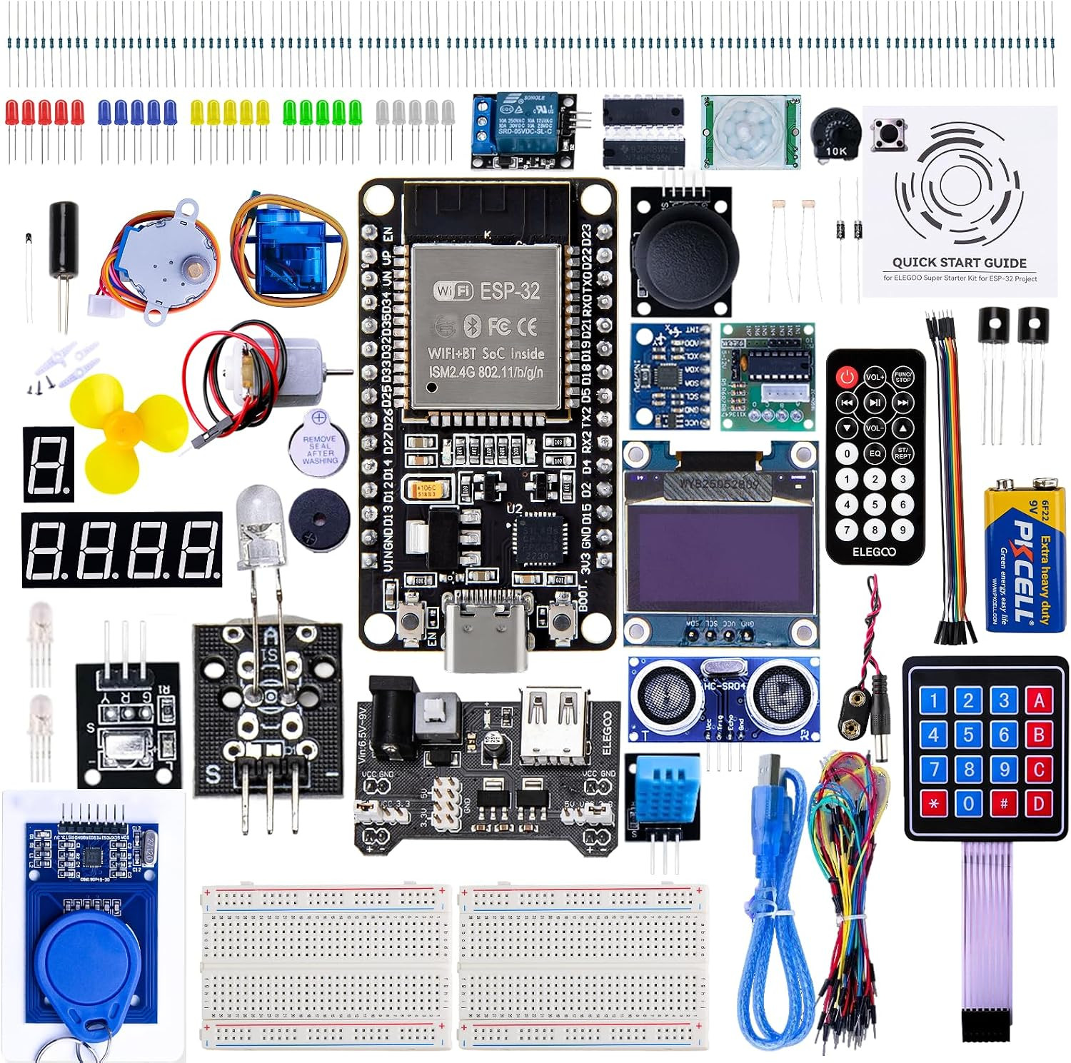 ESP-32 Super Starter Kit with Tutorial Compatible with Arduino IDE