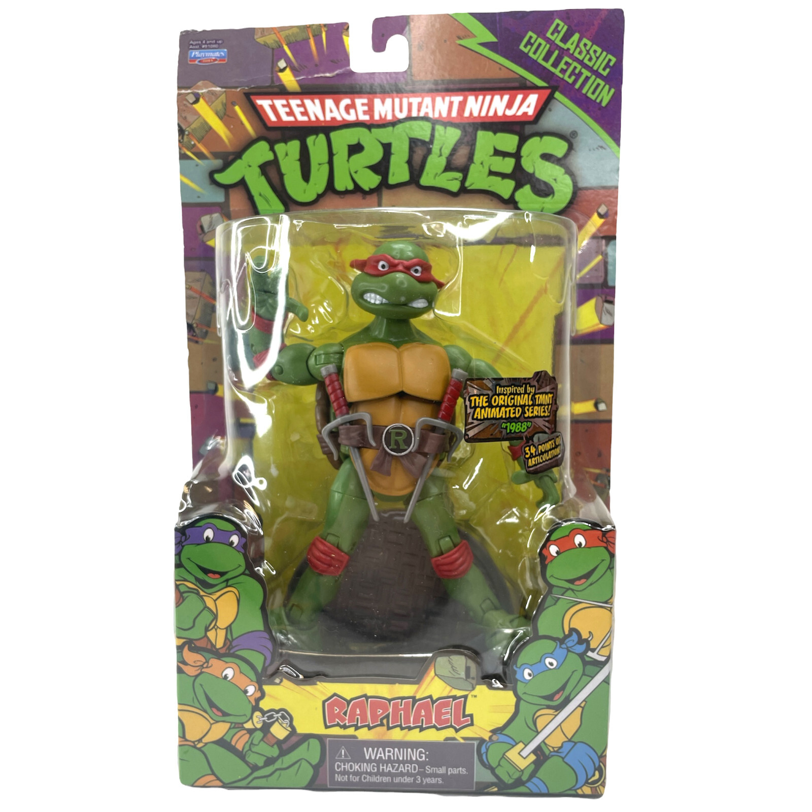 Teenage Mutant Ninja Turtles Classic Collection 1988 Raphael Action Figure Toys