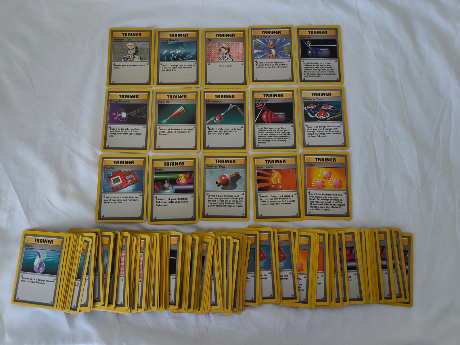 198x Vintage Pokemon Cards Base Set Trainer Bulk Lot Excellent 6x Oak 19x Bill 198x Vintage Pokemon Cards Base Set Trainer Bulk Lot Excellent 6x Oak 19x Bill