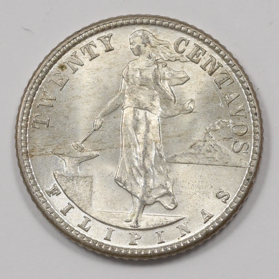 Philippines 1944-D Commonwealth 20 Centavos Silver P151424