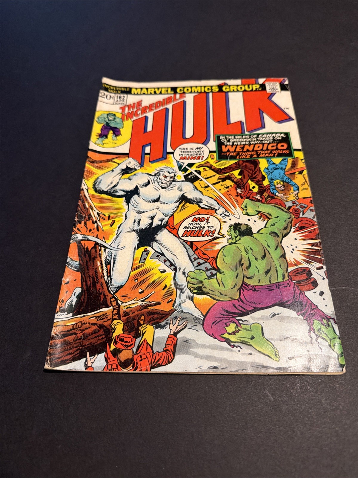 Marvel The Incredible Hulk #162 Apr 1973 Bronze Age Roy Thomas Wendigo Marvel The Incredible Hulk #162 Apr 1973 Bronze Age Roy Thomas Wendigo