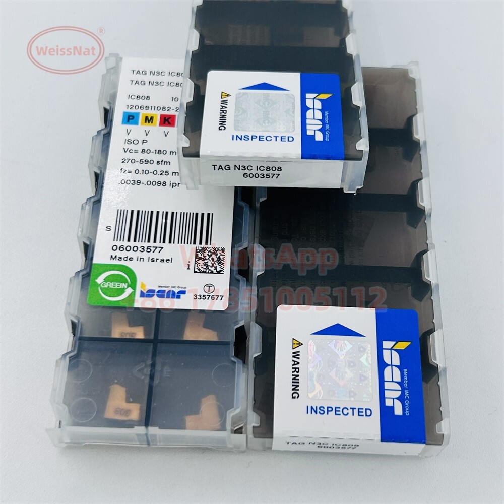 ISCAR TAG N3C IC808 CARBIDE INSERTS 10PCS Grooving Insert NEW ISCAR TAG N3C IC808 CARBIDE INSERTS 10PCS Grooving Insert NEW