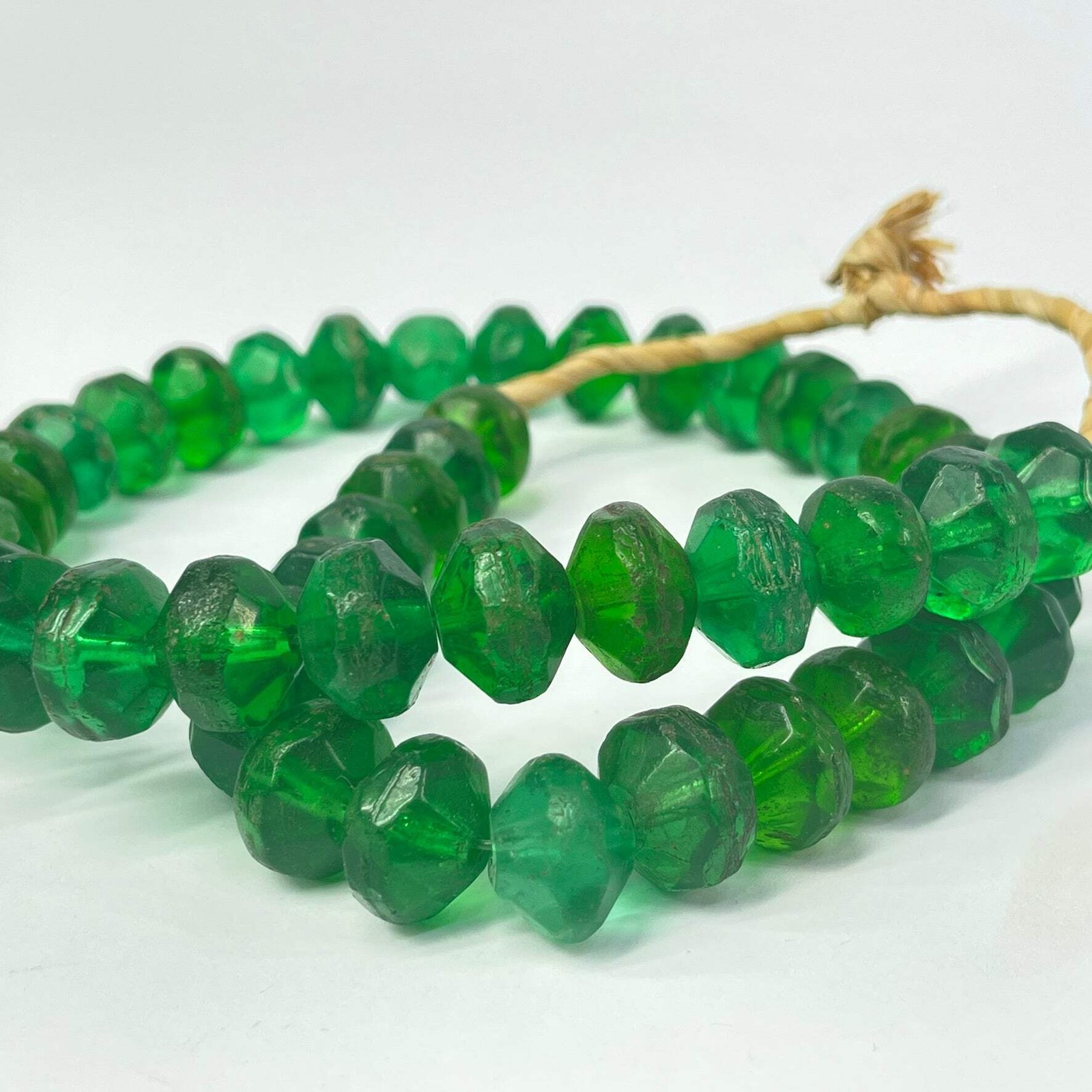 Bohemian Vaseline Green Trade Beads